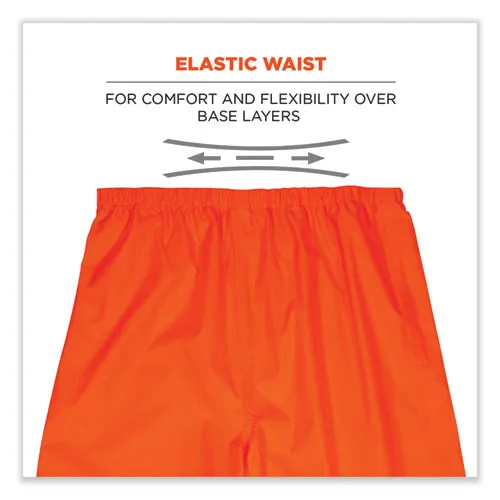 Glowear 8916 Class E Lightweight Hi-vis Rain Pants, 3x-large, Orange, Ships In 1-3 Business Days