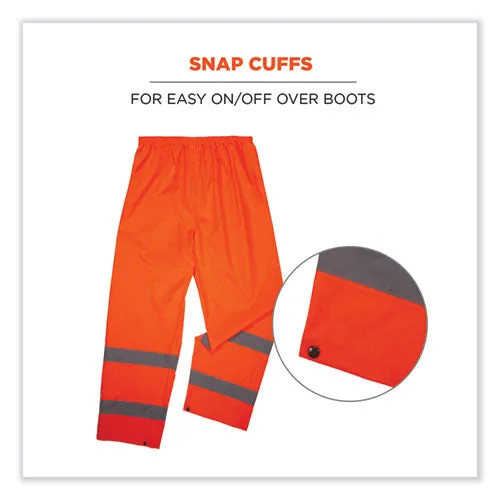 Glowear 8916 Class E Lightweight Hi-vis Rain Pants, 3x-large, Orange, Ships In 1-3 Business Days