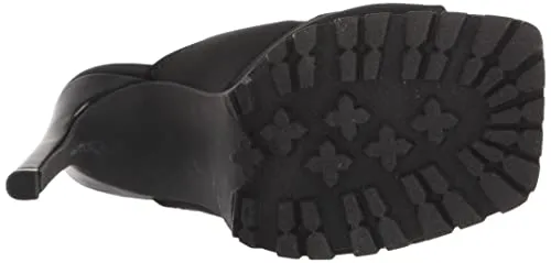 Steve Madden Women's VOIDED Heeled Sandal, Black, 6